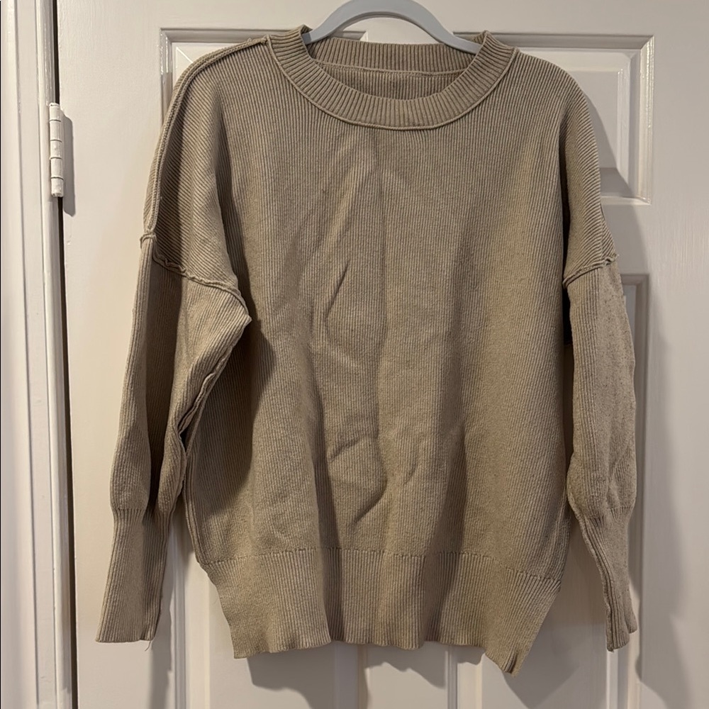 Beige Oversized Sweater